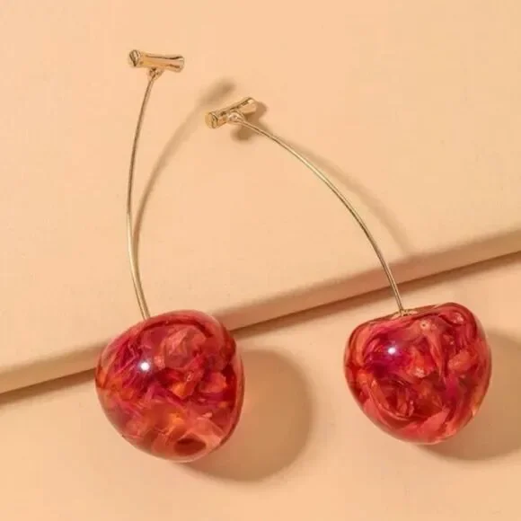 Bohemian cherry drop M49 - Picture 1 of 3